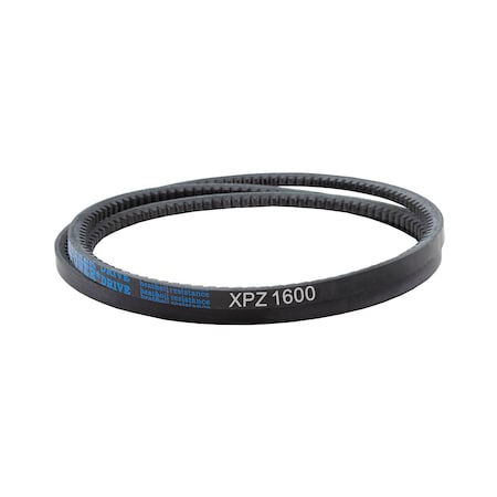 D&D XPZ1600 Cogged, Metric V-Belt, 1600mm Outside Length, 10 mm Top Width, 1 Ribs XPZ1600